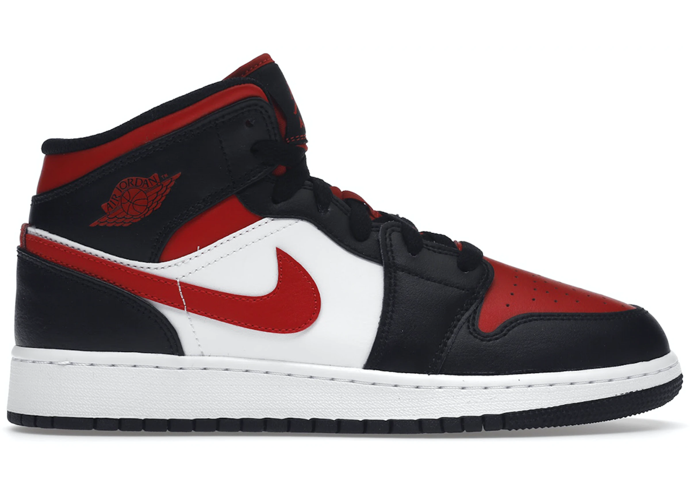 Jordan 1 Mid Black Fire Red (GS)